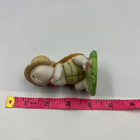 Vintage Ceramic Figurine Turtle W Lady Bug #8877 Collectable Decor Cottage - Picture 7 of 7